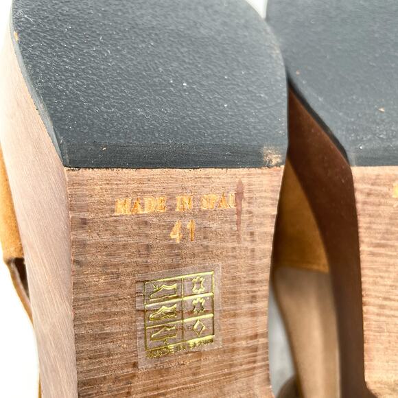 Free People Cedar Clog Bootie Taupe Brown Suede Platform Sz 41 / 11 US - Picture 9 of 11